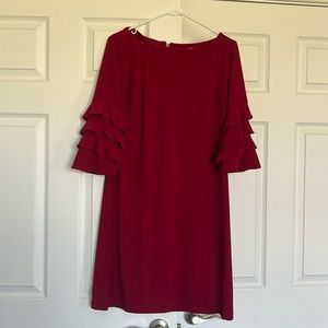 red dress midi